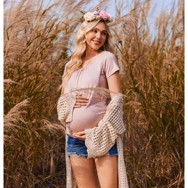 Ekouaer 3 Pack Womens Nursing Tops Short Sleeve Maternity Shirts Breastfeeding Clothes