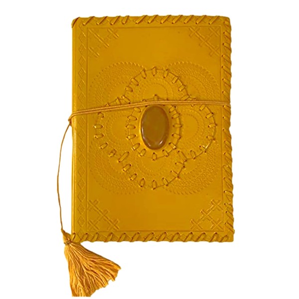 CIRCULEATHER INDIAN SUSTAINABLE RECYCLED TANNERY LEATHER HANDMADE & BOUND EMBOSSED