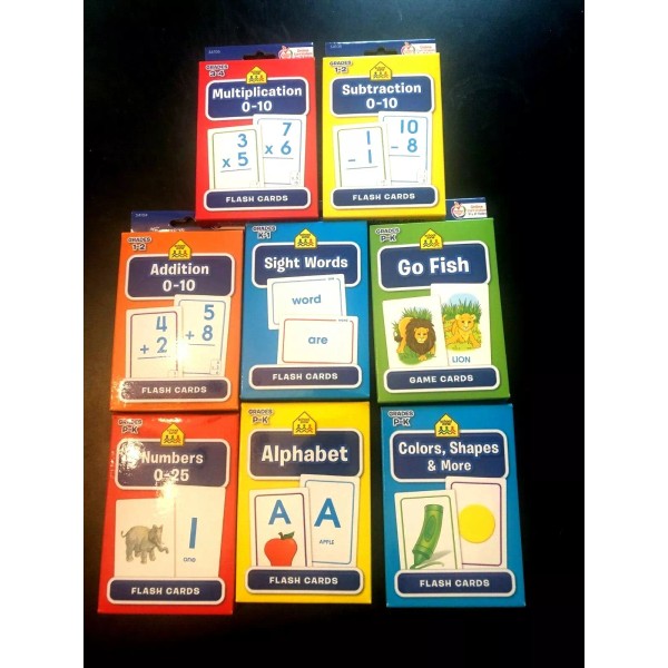 School Zine 8 FLASH CARD PACKS SET - 34 CARDS