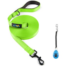 DPOEGTS Long Leash for Dog Training 15ft 20ft 30ft 50ft 100ft - Obedience Recall Training Lead for Large Medium Small Dogs - Great for Training Playing Camping Backyard (Green, 50FT)