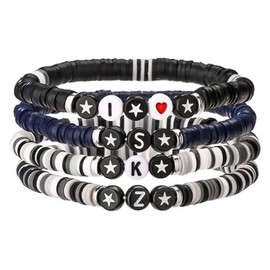 AiHdcy SKZ Bracelet Merch Outft Stray Fans Gifts for Women Men (4 Pcs)