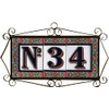 Red Blue Green Flower Ceramic Numbers & Letters House Numbers