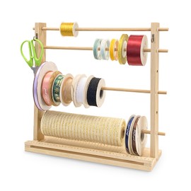 SGIBYN Ribbon Display Holder Spacing Adjustable,Craft Room Supply Storage and Organization,Washi Tape Organizer,Sewing Thread &Journaling Tapes Holder,Hair Ribbons Storage Rack, Gift Wrapping Supplies