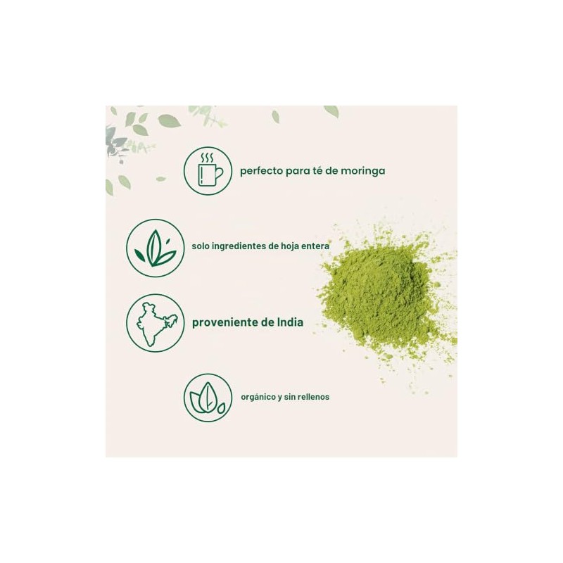 Moringa Powder Organic (Moringa Oleifera), 2 Pounds (32 Ounce), Rich