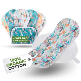 EcoComfort Organic Cotton Reusable Panty Liners for Women & Teens (Small, 7-Pack); High-Temp Washable Cloth Panty Liners; Stay Fresh & Dry, for Daily Vaginal Discharge Only; 100% Breathable (no PUL)