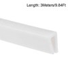 uxcell Edge Trim U Seal Extrusion, Silicone White U Channel