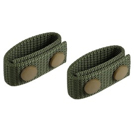 FRTKK Duty Belt Keeper with Double Snaps for 2¼" Wide Belt, Security Tactical Belt Police Military Equipment Accessories (Ranger Green-2Pack)