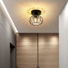 FRIXCHUR Black Modern Semi Flush Mount Ceiling Light Fixture Ceiling