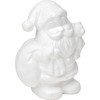 Polystyrene Santa 18 cm White Decoration Father Christmas Figurines, Form
