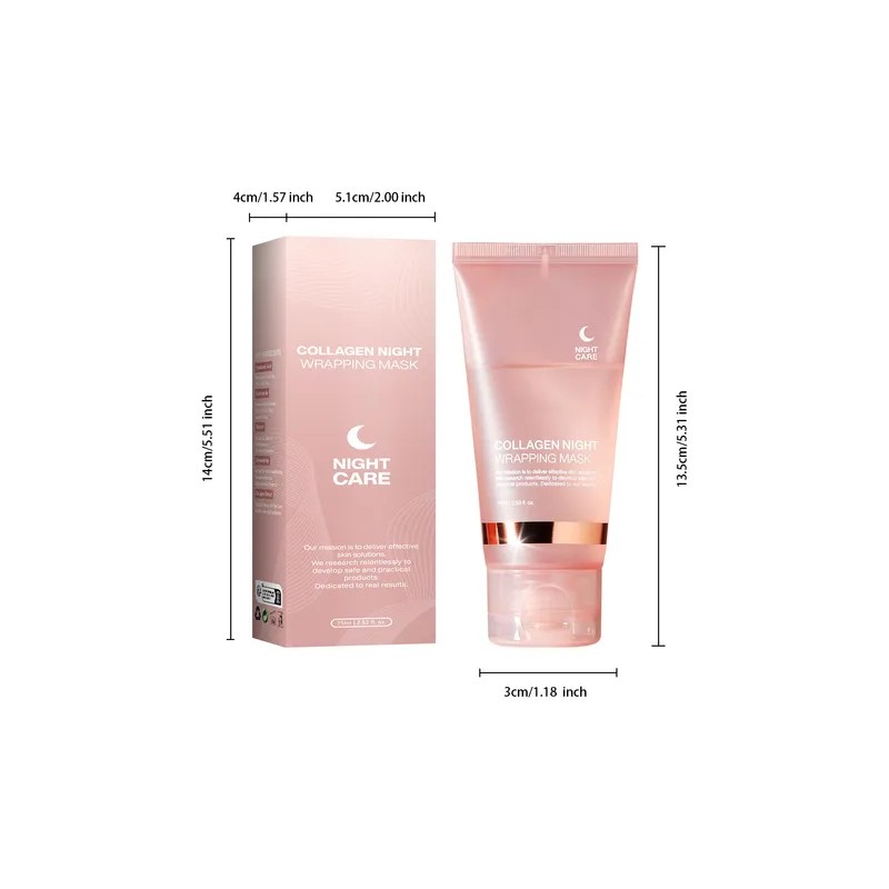 Mascarillas Faciales Gel Colágeno Para Nocturna Hidratante