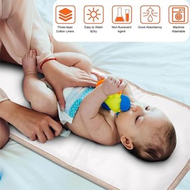 Tragbare Wickelunterlage,Wickelunterlage Unterwegs,Faltbare Wickelunterlage,Wickelunterlage Unterwegs für Babys,Wiederverwendbare Baby Wickelauflage,Wickelunterlage Waschbar Reise