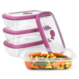 Tribello Freezer To Microwave 8-Piece Leak-Proof Meal Prep Containers Reusable, 33 Oz Food Storage Containers With Lids and Steam Vents, Airtight On The Go Lunch Containers, Dishwasher Safe, BPA-Free