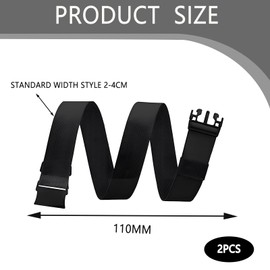 Syylqyr 2 PCS Elasticated Belt Men, Work Belts for Men Adjustable Tactical Belt for Outdoor Activities Hiking Heavy Duty Everyday Wear