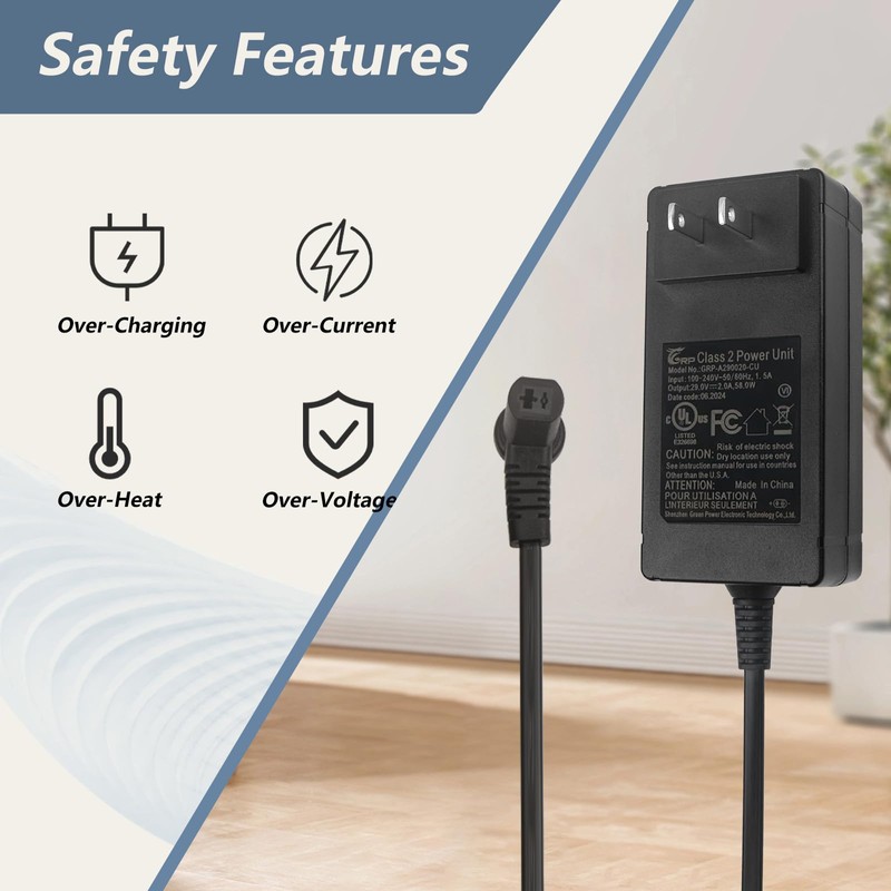 YXQZH Recliner Power Supply, 29V 2A Adaptor for Okin Lift