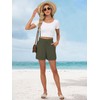 Hody Lovy Linen Beach Vacation Shorts for Women Dressy Casual