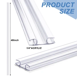 Maasechs 1 Pack Living Hinge for Golf Cart Windshield Piano Drum Shield Cuttable Clear PVC Living Hinge(48 Inch)