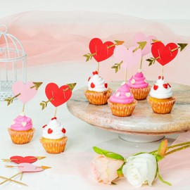 Confetti! Valentine's Day Ombre Heart Cupcake Toppers