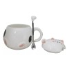 Ebros Gift Whimsical White Chubby Feline Kitty Cat Cup Mug