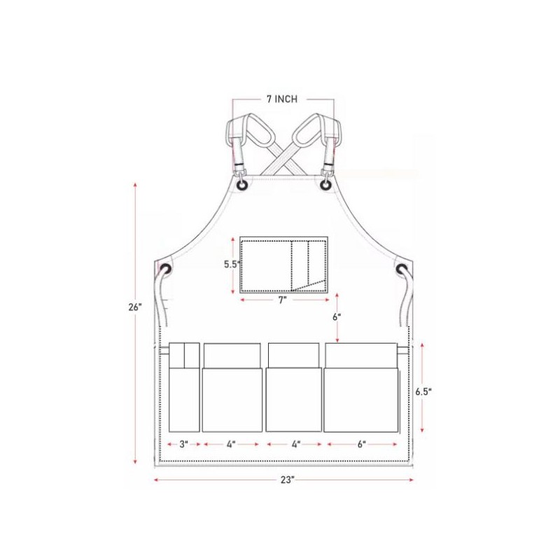 Leather Apron With 12 Tools Pockets Heat And Flame Resistant