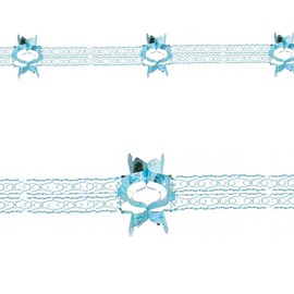 Widdle Gifts Ltd Christmas Foil Ceiling Decorations - Ice Blue 30cm x 2.7m Garland 3023