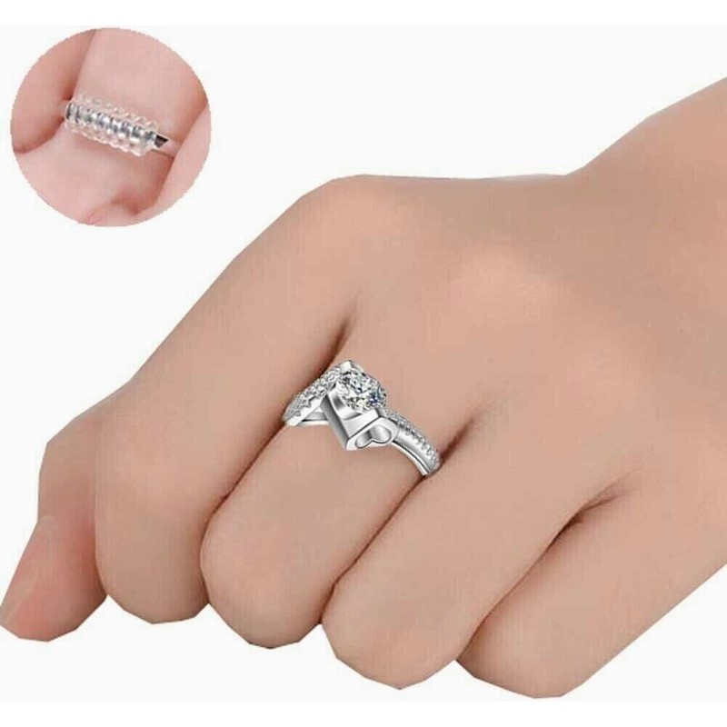 16Pcs Ring Size Adjuster Invisible Clear Ring Sizer Jewelry Fit
