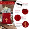 Church Tithe Offering Bags with Wooden Handles,Offering Baskets for Church