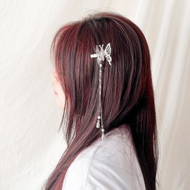 AWOCAN 6PCS Butterfly Hair Clips Women Hairpins 3D Moving Wings Elegant Side Hairpins Bride Wedding Hair Accessories for Women (SILVER-A)