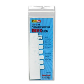 Redi-Tag Side-Mount Self-Stick Plastic Index Tabs, 1 inch, White, 416/Pack