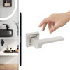 Decoranddecor Brushed Chrome Door Handles & Latch Kit Lever On