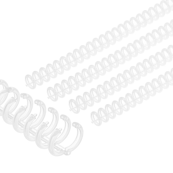 PATIKIL 12mm(1/2") Plastic Spiral Binding Coils, 50 Pcs Binding Spirals
