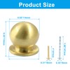 Jiozermi 4 Pack Mini Round Solid Brass Knobs, 5/9 Inch