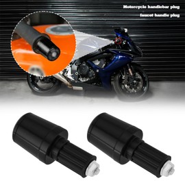 LT Easiyl 1 Pair Motorcycle Handlebar End Plug 7/8 Inch 22mm Motorcycle Handlebar Ends Handlebar Grips Bar End Plugs for Motorbike Dirt Bike Scooters(Black)