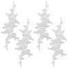 Guipure Lace Applique 4Pcs Sew-On Mirrored Pairs Wedding Gown