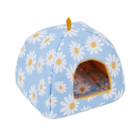Kavee Homely Fleece Hidey House for Guinea Pigs (Daisy) | Cosy Fleece Hideaway for Guinea Pigs to Rest & Hide | Critical for Animal Wellbeing | With Removable Pee Pad | Machine Washable