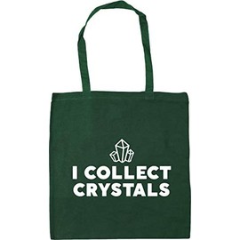 Hippowarehouse I collect crystals Tote Shopping Gym Beach Bag 42cm x38cm, 10 litres