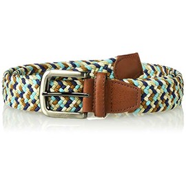 Arnold Palmer Men's Standard Elastic Braided Golf Belt, tan/multi, 36/38