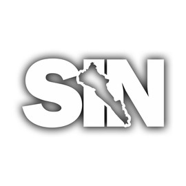 Sticker Sinaloa Decal Mexico Letters Car Truck Window Laptop Map Vinyl Bumper SIN Estado MX (3.9 x 9 inches, Sinaloa)