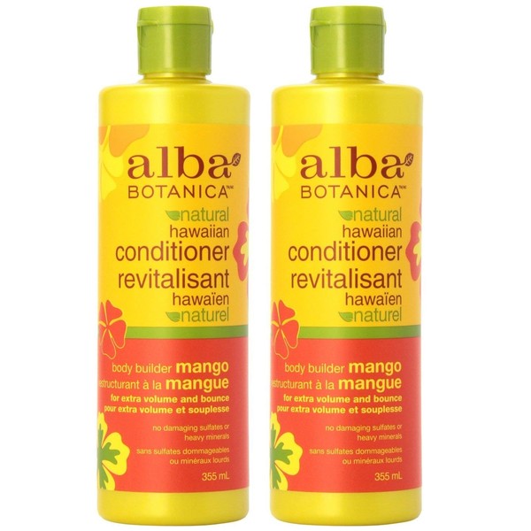 Alba Botanica Hawaiian Hair Conditioner, Mango, 12 oz, 2 pk