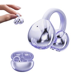 Open Ear Ear Clip On Earbuds Wireless Bluetooth Ear Cuff Clip On Ear Buds Headphones Bone Conduction Earbuds Out of Open Ear Headphones Ear Buds Bone Conducting