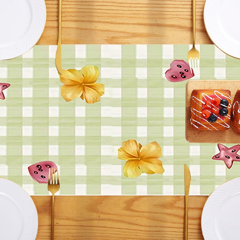 BSITSSS Summer Table Runner, Watermelon Table Runners for Dining Table,