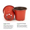 JERIA 200 Pack 6 Inch Plastic Nursery Pots Comewith Drainage