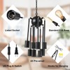 SineRise Plug-in Sputnik Chandeliers Black, 8 Lights Modern Sputnik Lighting