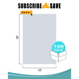 AMZ Aquarium Plastic Fish Bags 12" x 18", Clear Polyethylene Bags Pack of 100, Plastic Bags for Fish, 2 Ml Plastic Bags, Clear Food Grade Plastic Bags 12x18 Fish Packing Proofing Bag