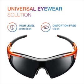 ToolFreak Reevo Safety Sunglasses, Wraparound Dark Smoke Tinted Lens, UV & Impact Eye Protection, Safety Rating to EN166FT, Hard Case, Pouch, Neck Cord & Cloth