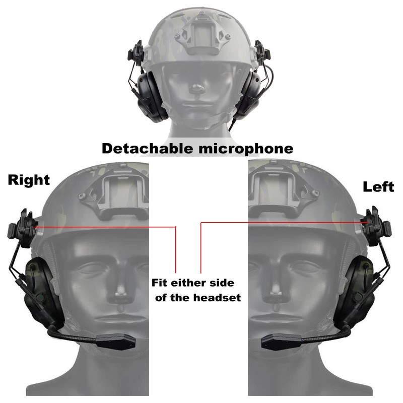 Hdlsina Helmet Mode Tactical Shooting headset + with U94 PTT