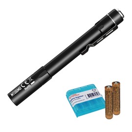 Nitecore MT06MD Medical Penlight Flashlight, 180 Lumen for Doctors, Nurses and EMTs w/ 2X AAA Batteries & Lumen Tactical Battery Organizer (Pupil Gauge Option Available)