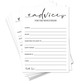 bxtala Bridal Shower Game Cards, Advice for The Newlyweds, Bridal Shower Party Games for Engagement, 30 Game Cards, Wedding Party Supplies