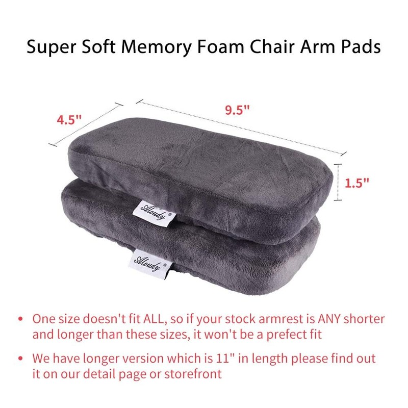 Aloudy Almohadillas ergonómicas de espuma viscoelástica para reposabrazos de silla