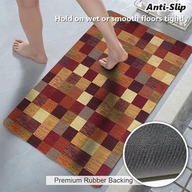 Cestavie Bath Rug Runner Custom Size Non Slip Quick Dry Water Absorbent Shower Rugs Fit Under Door-Washable Bathmat Runner Rug for Bathtub, Shower Room, Sink, Laundry Room