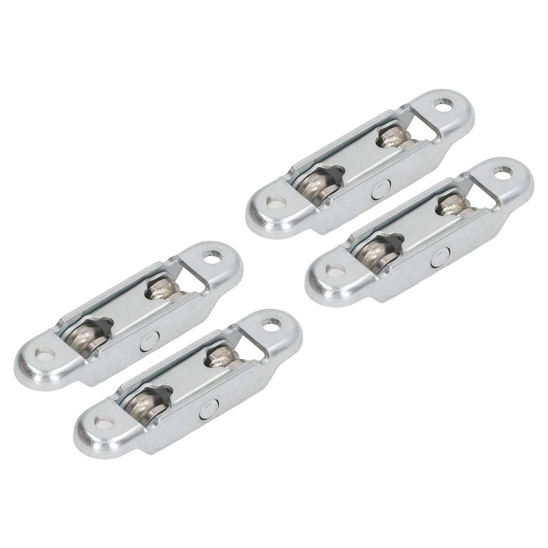 FLEXMAN 4Pcs Wheel Roller Pulley with Slot, Stainless Steel Sliding